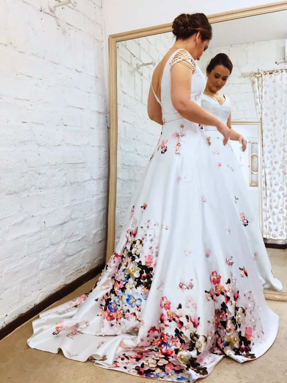 vestidos de noiva estampados