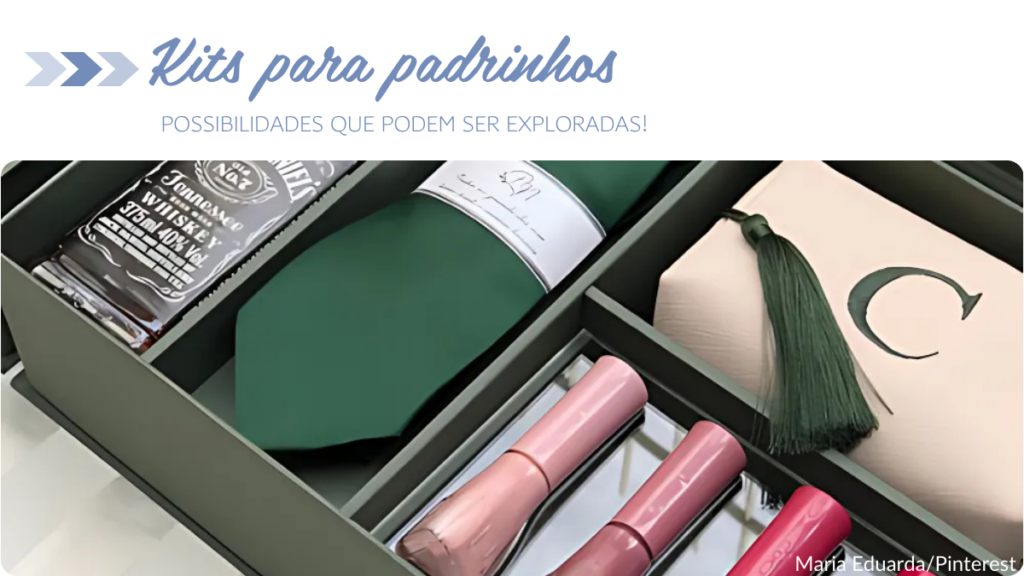 Kits para padrinhos: possibilidades que podem ser exploradas!