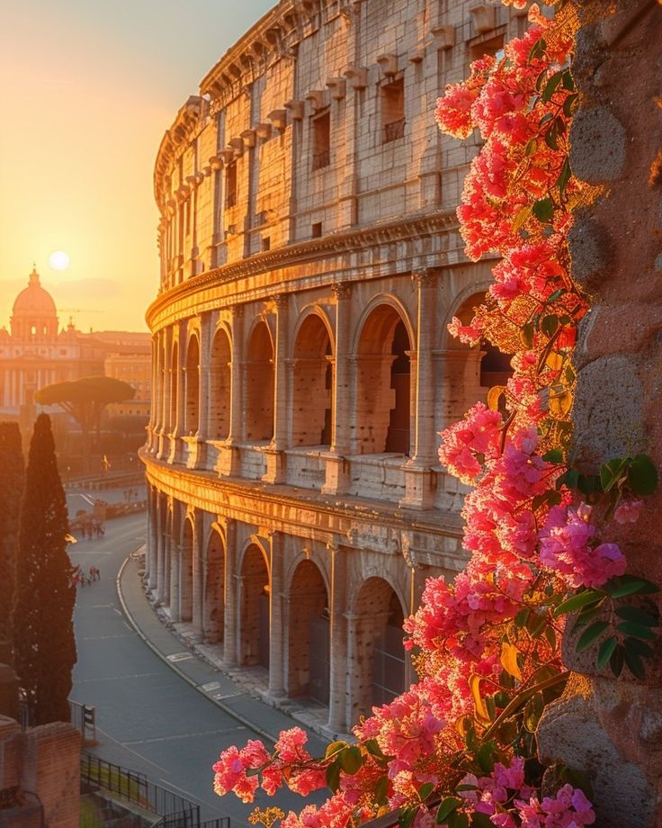 Rome-at-Twilight_-The-Colosseum-Bathed-in-Golden-Light